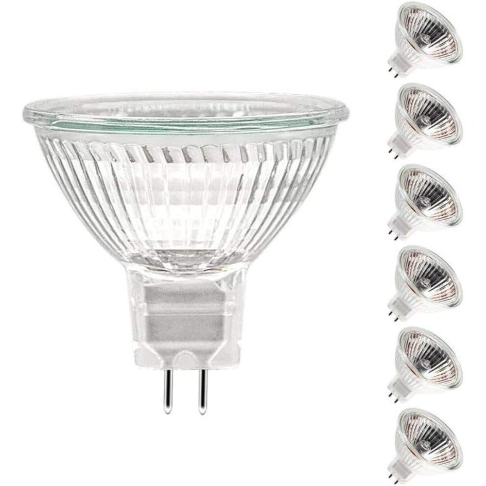 MR16 JCR Halogen Bulb 50 Watt 12‎ Volt 2700K Dimmable Light Bulbs 6-Pack